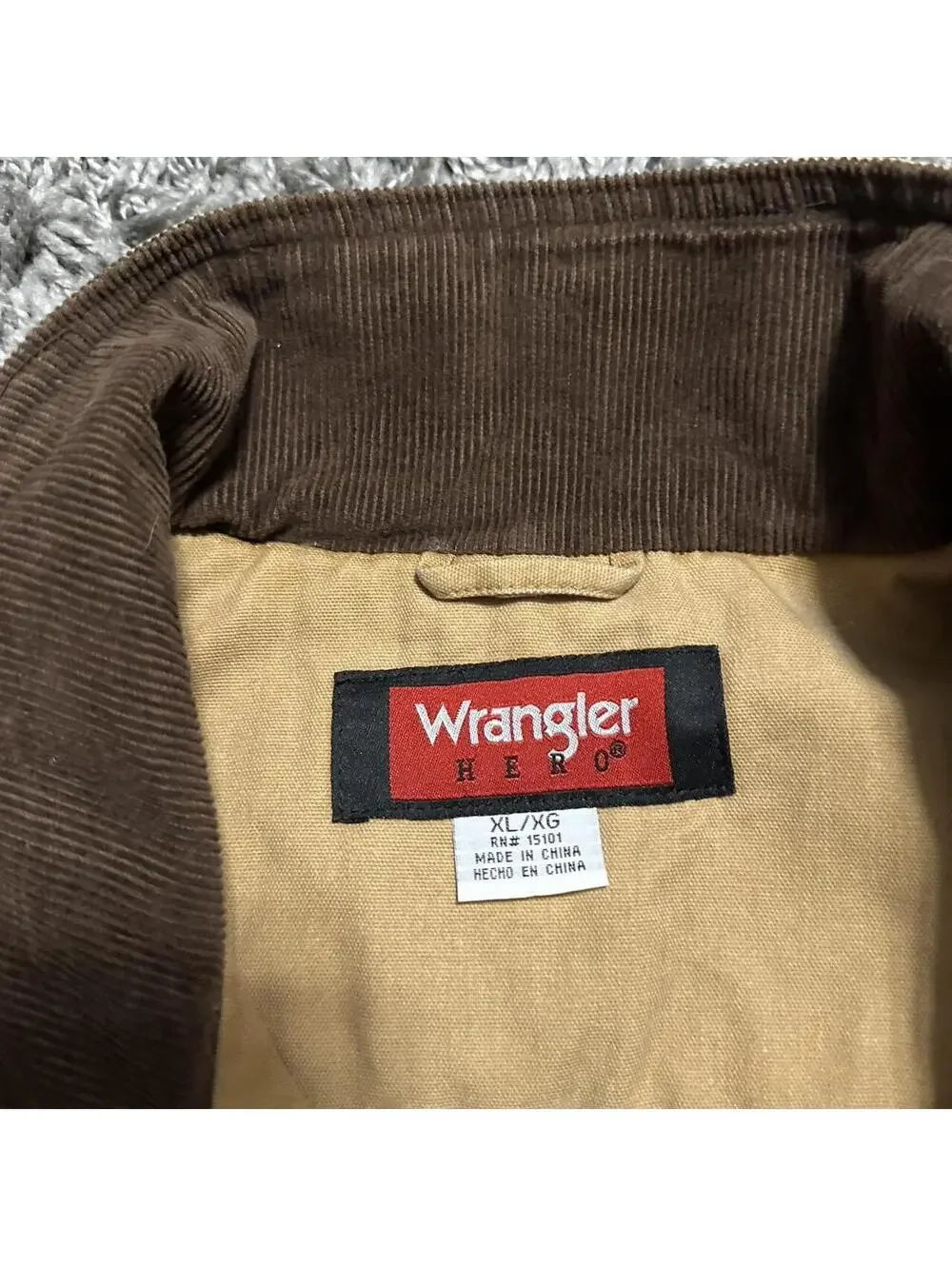 Wrangler Brown and Tan Workwear Vest size XL